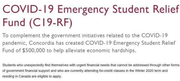 , 疫情中的温暖：加拿大留学生可申请COVID-19紧急救助金